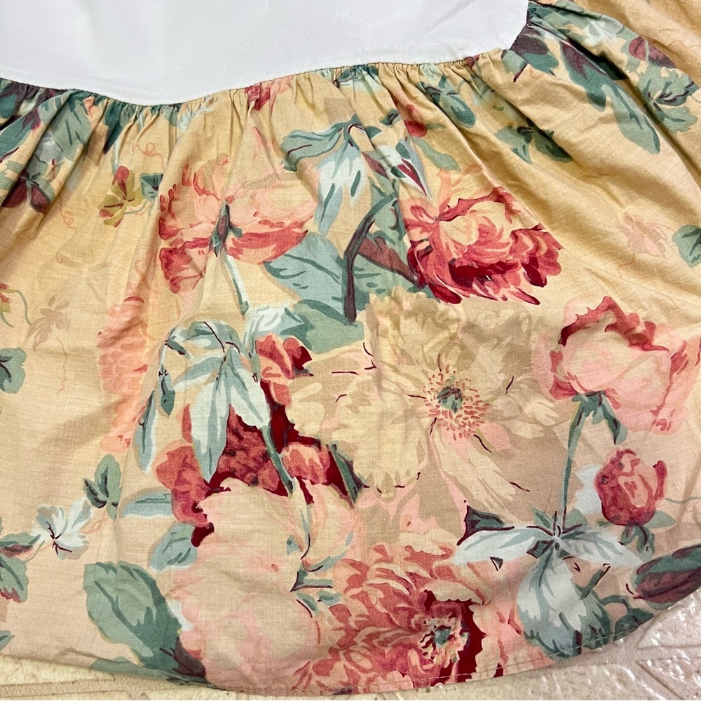 Vintage Ralph Lauren Elsa Grasslands Floral Queen Dust Ruffle Bed Skirt - Picture 5 of 8